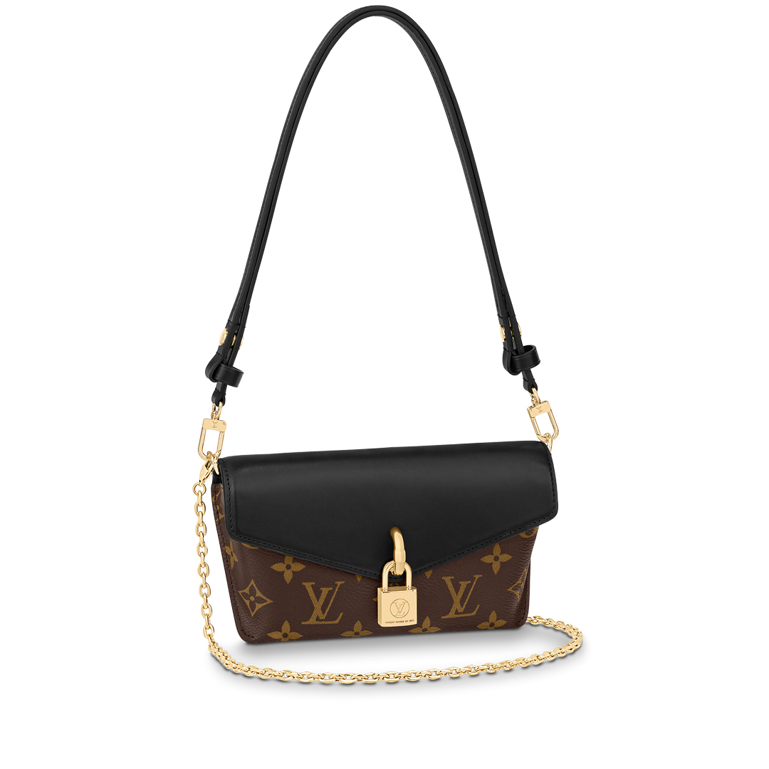 Louis Vuitton PADLOCK ON STRAP Handbag Monogram M80559 Black